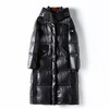 丁摩 90白鹅绒长款连帽外套女爆款黑金羽绒服大衣4ZF-20810 商品缩略图5