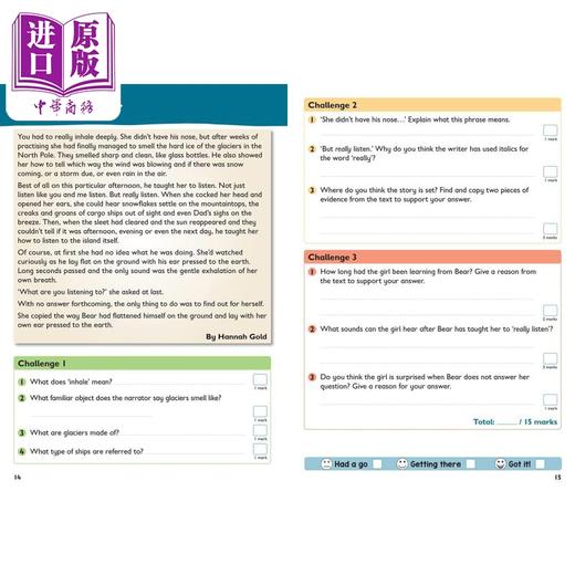 预售 【中商原版】Year 4 Reading Comprehension Targeted Practice Workbook 柯林斯阅读理解目标练习册四年级KS2 英文原版Collins 商品图3