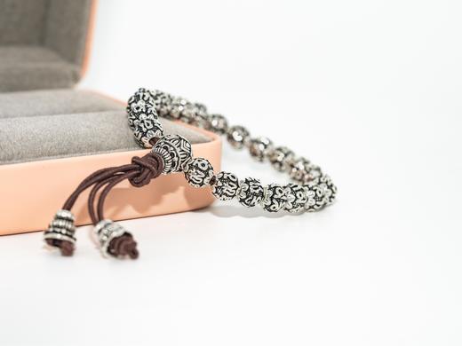 限时折扣（4.5折）丨六字真言珠串银手链（小）丨S925克重42 商品图6