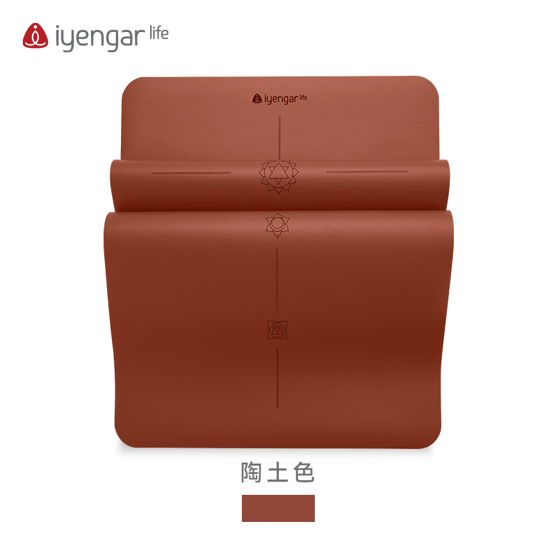 艾扬格 life A3091 脉轮瑜伽垫 加宽  防滑防汗 土豪橡胶瑜珈垫 尺寸：185*68cm 4mm
