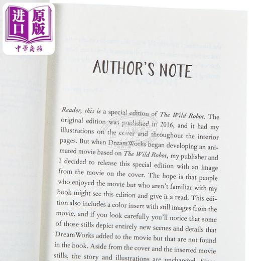 【中商原版】荒野机器人 电影版封面 英文原版 The Wild Robot Peter Brown 彼得 布朗 获奖作家 插画家 科幻流行小说 商品图2