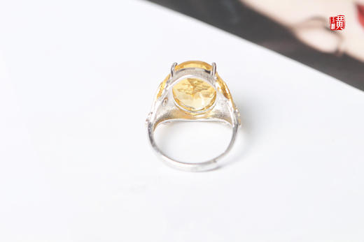 黄水晶戒指 镶嵌：925银镶 商品图4