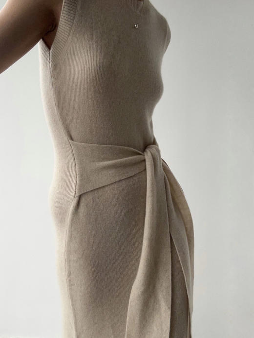 CG｜Sleeveless Cashmere Dress [无袖系带羊绒连衣裙] 商品图1
