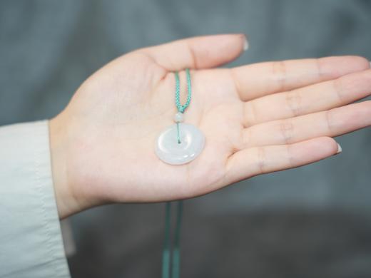 翡翠玉平安扣（白）圈口25.6mm【不参与任何活动】 商品图3