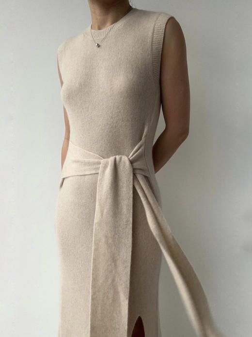 CG｜Sleeveless Cashmere Dress [无袖系带羊绒连衣裙] 商品图9