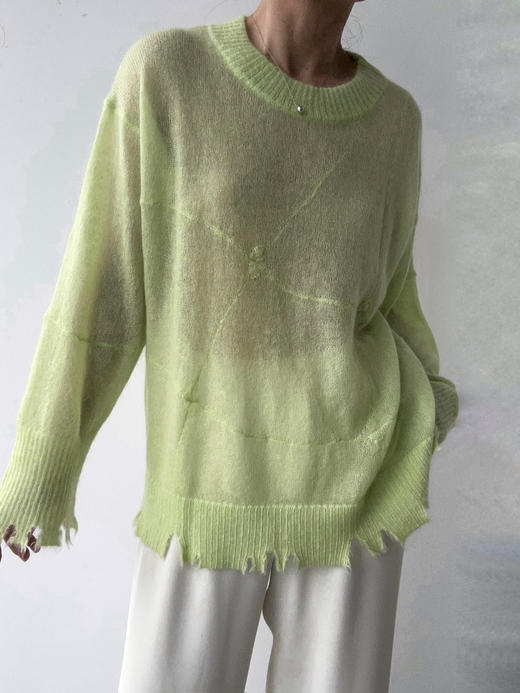 Lynn Gong｜沙丘碎边马海毛针织衫 商品图4