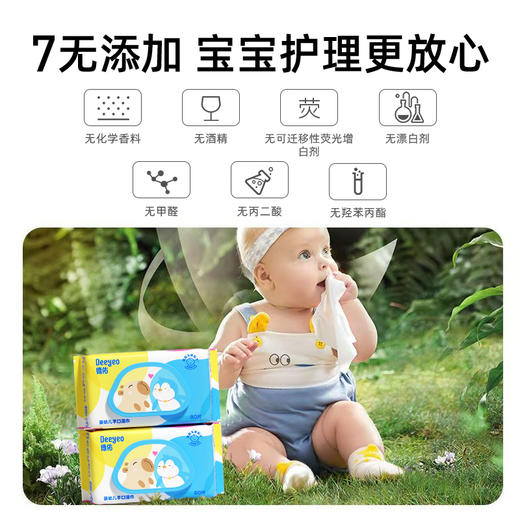 【GX】德佑婴幼儿手口柔湿巾彩色萌芽款65g布80片*5包 商品图6