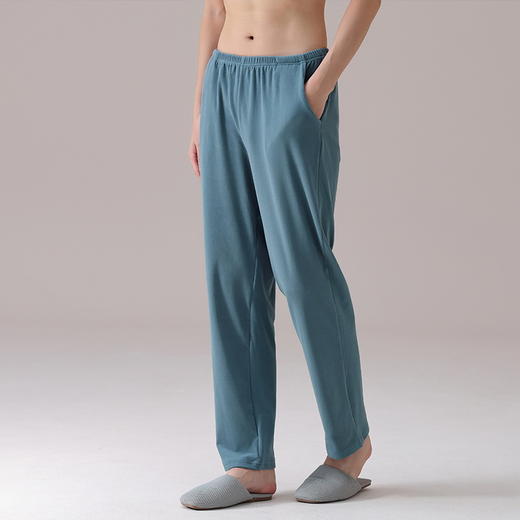 雀说 阳离子德绒睡裤男秋冬款羊绒蚕丝长裤家居裤H38 商品图8