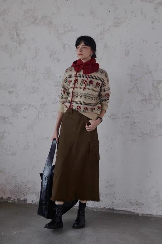 LNNNS 复古圆领提花毛衣 19371 商品图2