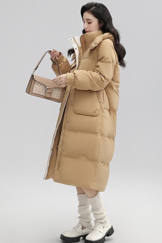 ELLA JADE 长款连帽白鸭绒外套 19481 商品图1