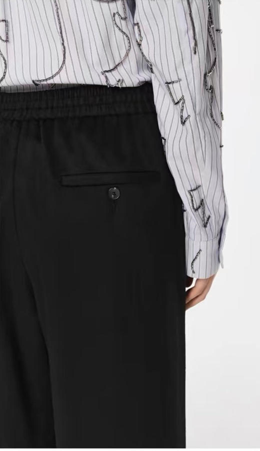 松弛感通勤懒人羊毛呢休闲直筒裤 宽松版型 遮肉显瘦 羊毛羊绒混纺面料 手感柔软饱满 微磨绒呢感工艺 松紧腰带+抽绳 无束无压 商品图2