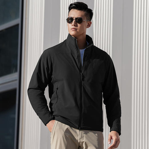 【断色断码】隐之雪豹轻量绒里立领夹克百搭商务外套春秋男保暖休闲夹克 商品图1