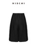 HIDEMI进口羊毛加厚款极简立体打缆压褶花苞设计感中裤裙裤 商品缩略图8