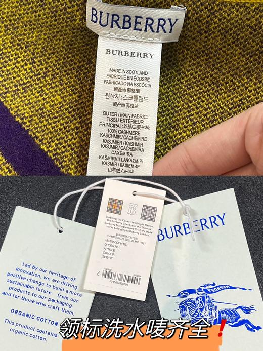 Burberry女士格纹羊毛披肩斗篷 商品图10