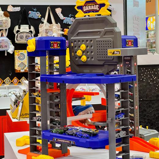 广威启迪男孩梦中停车场鲨鱼轨道飞车双拼二合一切换儿童玩具礼物 商品图3