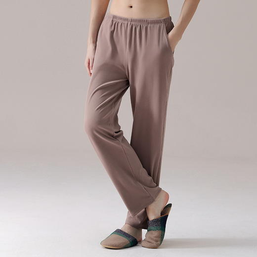 雀说 阳离子德绒睡裤男秋冬款羊绒蚕丝长裤家居裤H38 商品图6