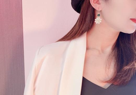 7DAYS幸运年轮玉髓珍珠耳环 商品图5