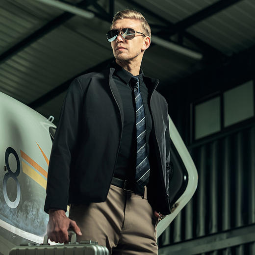 二代暗骁立领夹克男商务休闲通勤百搭立领夹克透气男士外套 商品图2