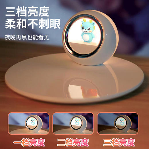 【无线充暖光神器，苹果安卓都能用】商务礼品手机无线充电器 家居卧室床头小夜灯 三档亮度 柔和不刺眼 夜晚再黑也能看得见-QQ 商品图1