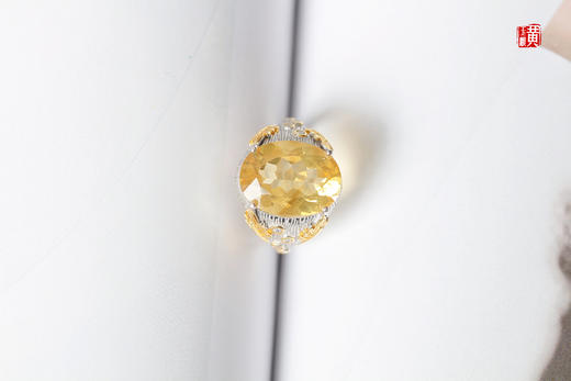 黄水晶戒指 镶嵌：925银镶 商品图3