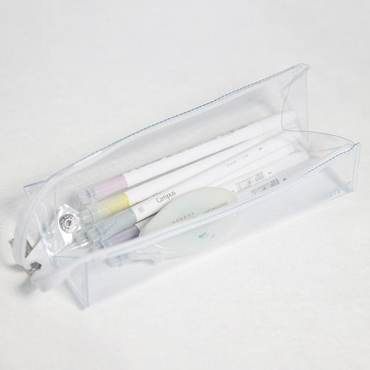 国誉高透明笔袋·学生收纳铅笔盒PVC防水笔袋考试笔袋 商品图3