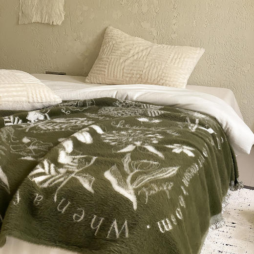 自然醒法式貂绒纱毛毯冬季加厚保暖小毯子轻奢高级感户外披肩毯沙发盖毯MT 商品图7