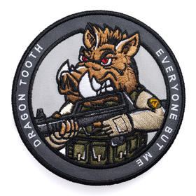 十二生肖战术臂章（猪）魔术贴章个性精美现代装饰圆形装备男