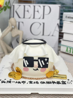 恶搞翻糖富豪一块布奶油蛋糕 下单前请仔细阅读商品详情