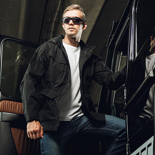 三代特战风衣春秋中长款户外防风休闲连帽男士户外长袖工装 商品图2