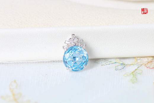托帕石吊坠 镶嵌：925银镶 商品图1