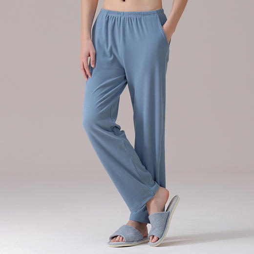 雀说 阳离子德绒睡裤男秋冬款羊绒蚕丝长裤家居裤H38 商品图1