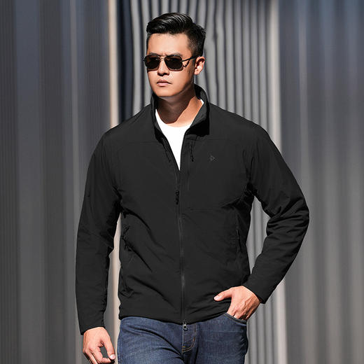 【断色断码】隐之雪豹轻量绒里立领夹克百搭商务外套春秋男保暖休闲夹克 商品图2