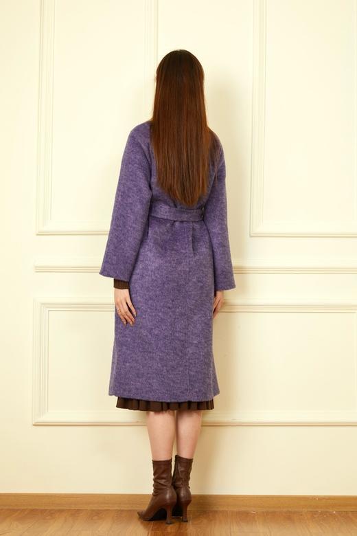 ELLA JADE 高端时髦款紫色长款羊毛大衣 19362 商品图4