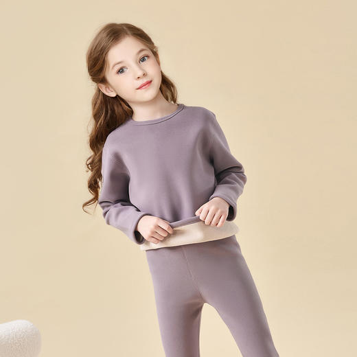 笛莎Deesha 女童家居服2024冬季新款女童保暖内衣套装 商品图2