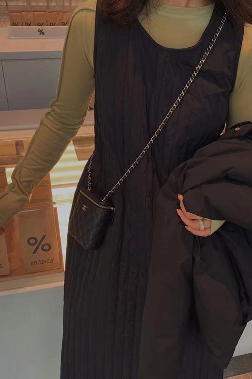 LNNNS 黑色夹棉设计感连衣裙 15012 商品图1