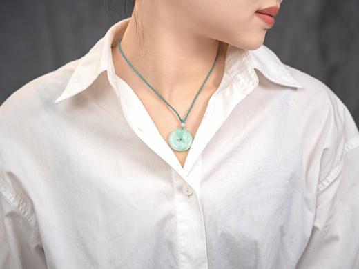 【福利款】翡翠玉平安扣（飘花）圈口26.5mm 商品图4