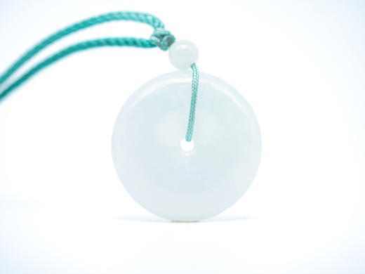 翡翠玉平安扣（白）圈口25.6mm【不参与任何活动】 商品图7