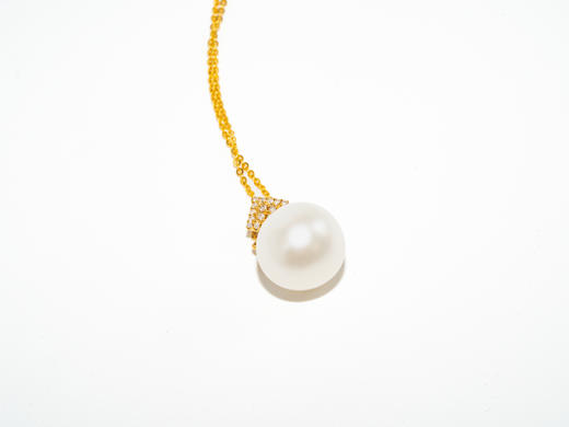 【热销款】珍珠吊坠（方形K黄扣）10.9mm 商品图4