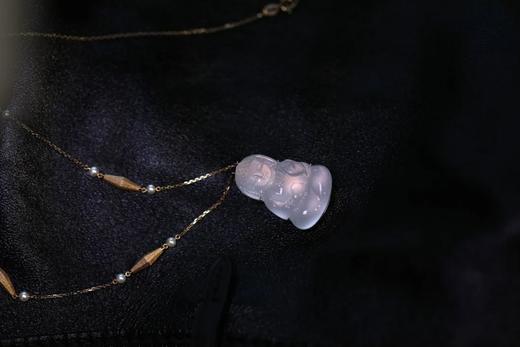 高冰种白翡小佛一体链 商品图4