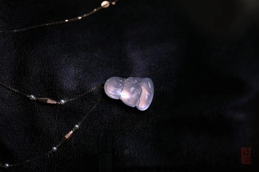 高冰种白翡小佛一体链 商品图0