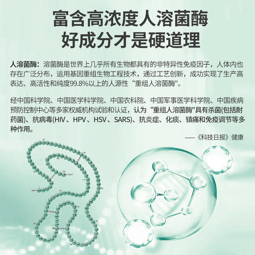 何禹赤珠重组人溶菌酶HPV男女可用私处护理液抑菌止痒去异味 商品图4
