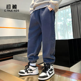 男大童加绒运动裤冬季男童裤子秋冬款儿童棉裤加厚休闲裤冬装卫裤