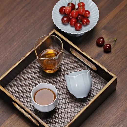 【敦煌莲花陶瓷小茶杯】中式莲瓣主人杯家用简约复古品茗茶具 商品图2