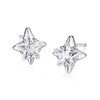 卡蒂罗/KADER 星芒物语耳钉 轻奢时尚高级感四芒星十字架造型养耳洞耳饰 璀璨星星闪耀吸睛满钻配饰 925银 商品缩略图2