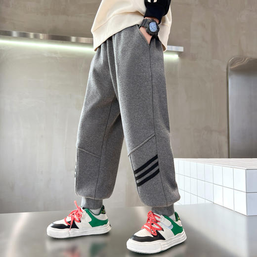 男大童加绒运动裤冬季男童裤子秋冬款儿童棉裤加厚休闲裤冬装卫裤 商品图1