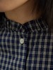 步履不停/4D11213C/复古文艺风花边小立领纯棉格子衬衫 商品缩略图3