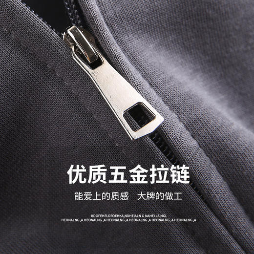 【秋冬必备】【百搭经典款，随性时髦】秋冬季新款男女四色华棉拉帽开衫卫衣宽松拉链上衣运动外套 商品图2