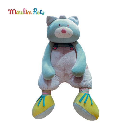 Moulin Rotu 巨型绿灰石小猫玩偶 法式玩偶 适合年龄3岁+ 不一样的小猫系列 660049 商品图0