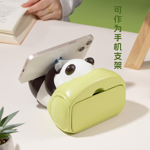 【故宫摆件】熊猫墨宝抽屉多功能收纳摆件手机座书立 商品图3