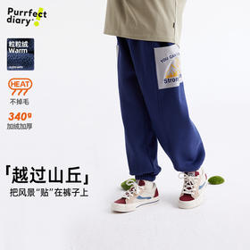 【戚风暖绒裤】儿童大贴袋廓形户外卫裤PDK2417